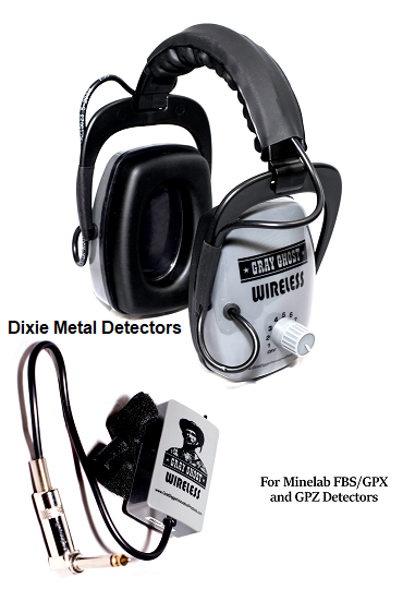 Gray Ghost Platinum Wirelss Headphones for Minelab FBS/GPX/GPZ - Click Image to Close